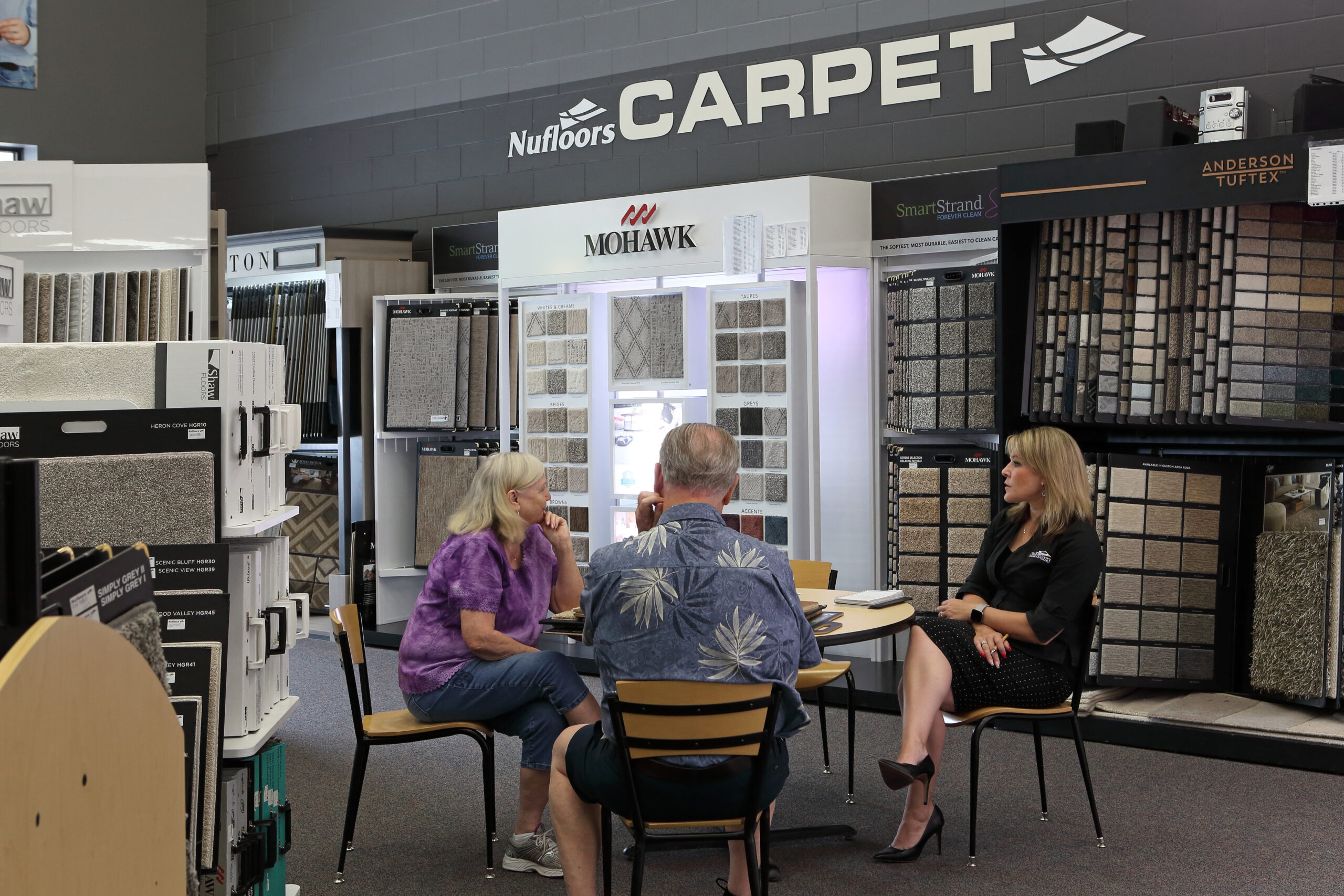 Nufloors Kelowna Discussion at Carpet Section