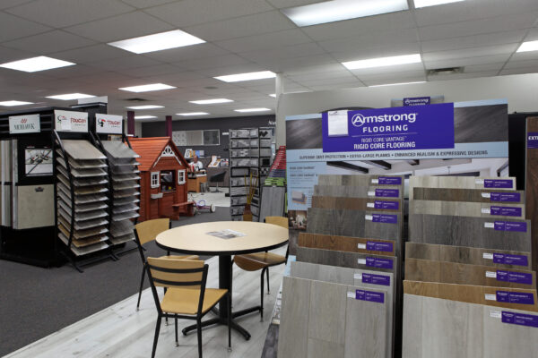 Nufloors Kelowna Store Interior Vinyl Flooring Section