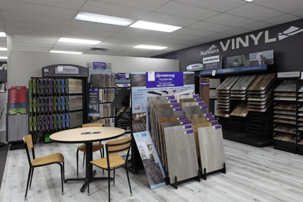 Nufloors Kelowna Store Interior Vinyl Flooring Section