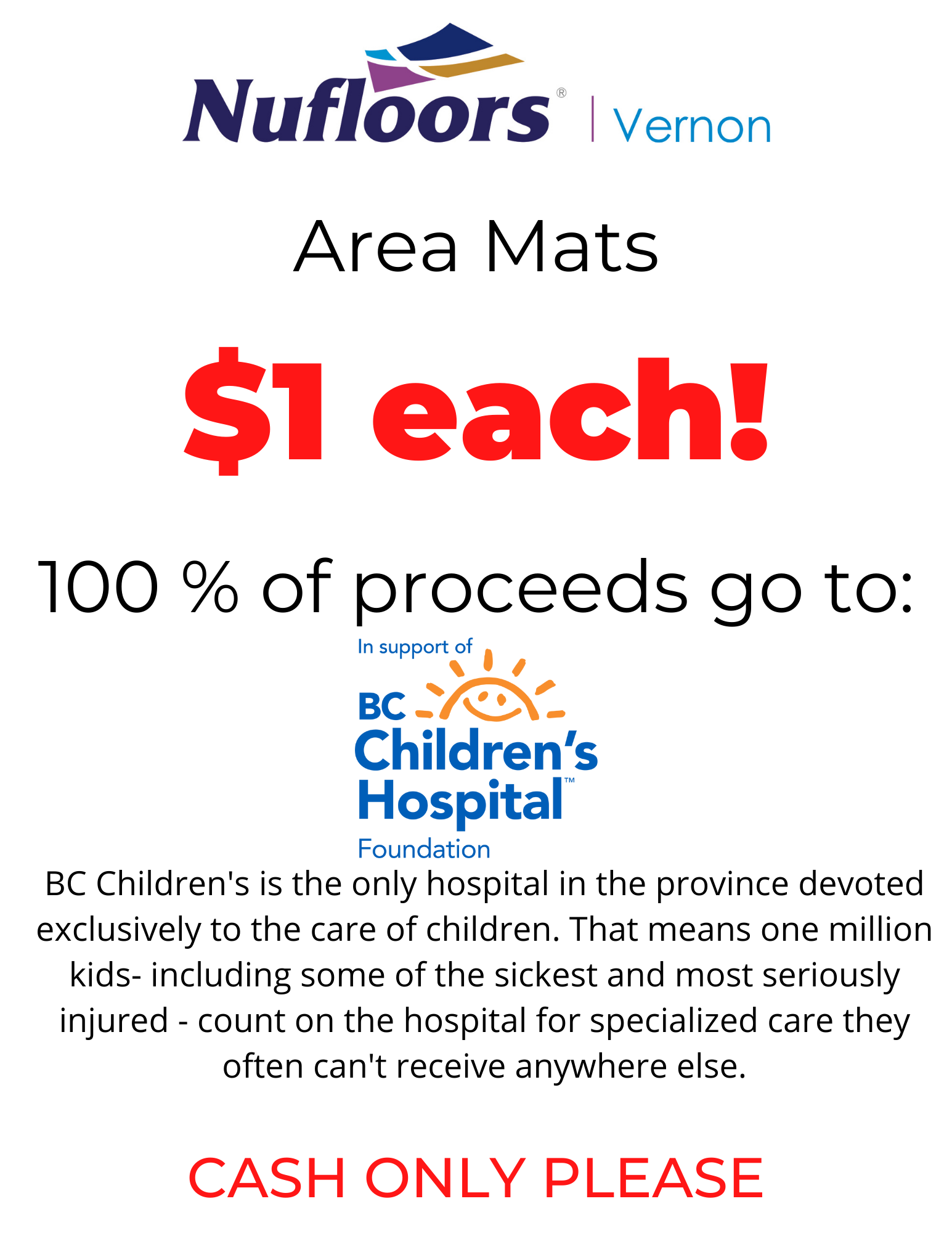 Area Mats for BCCH!