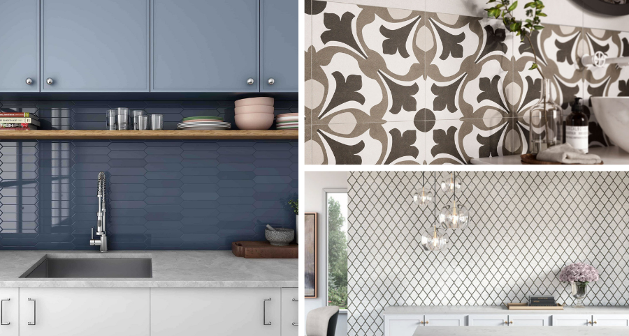 Collage of three different Subway Tile Alternatives
