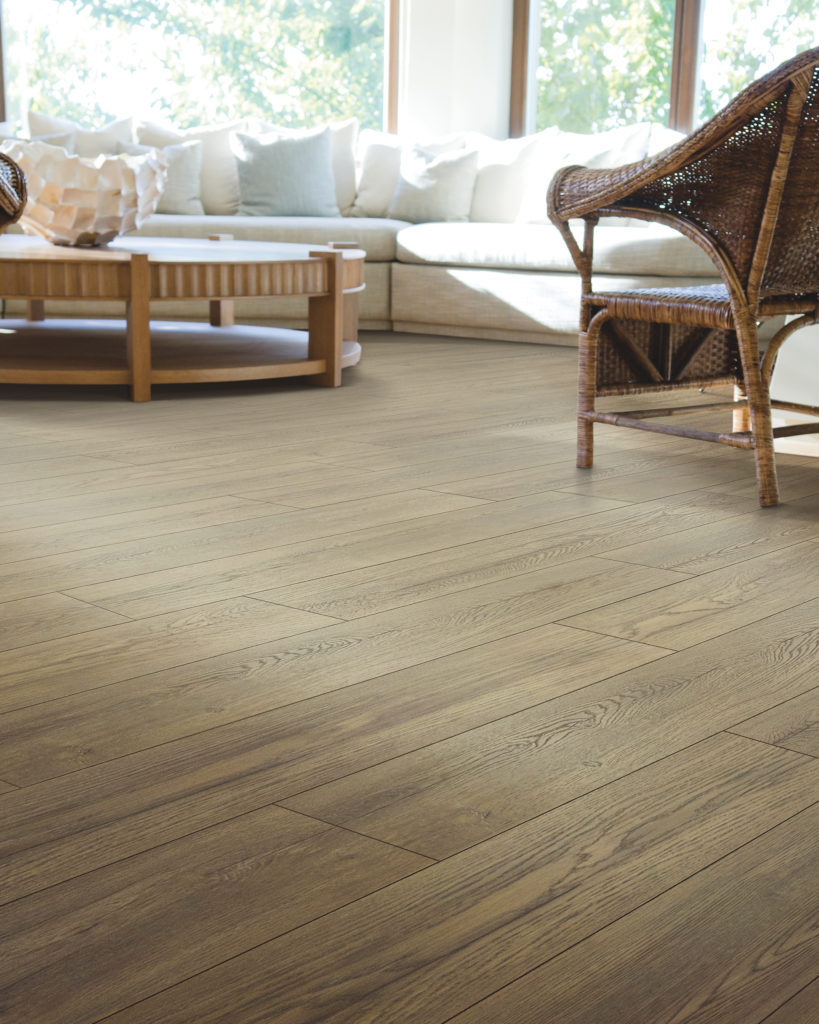 Laminate flooring in vacation home living room