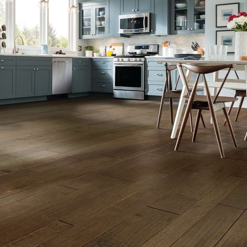 New kitchen hardwood floors in modern home