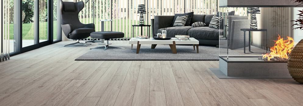 Hardwood Floor Alternative in Modern Living Room