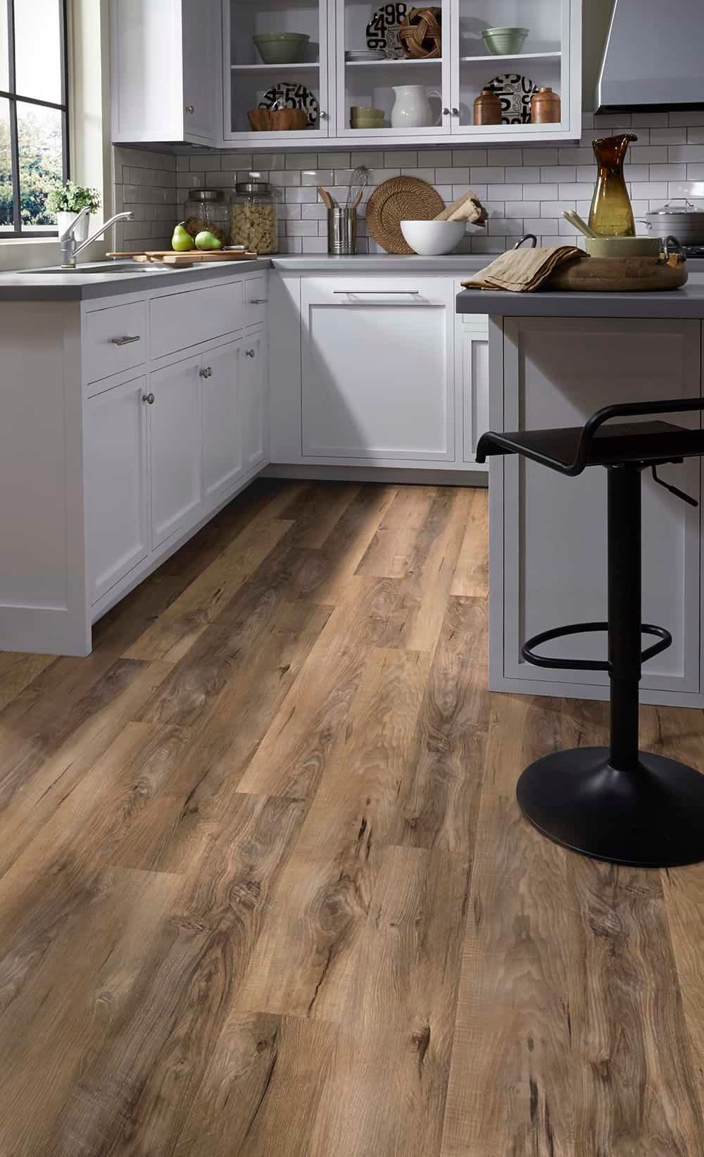 Luxury Vinyl Napa Barrel Flooring in Kitchen