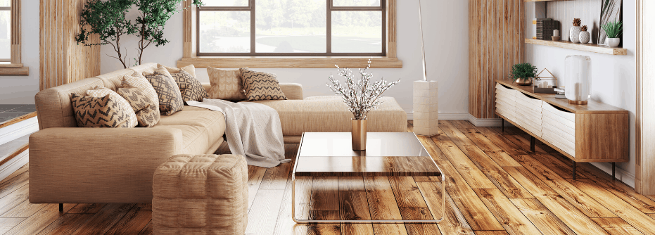 Modern living room showing latest design trends.