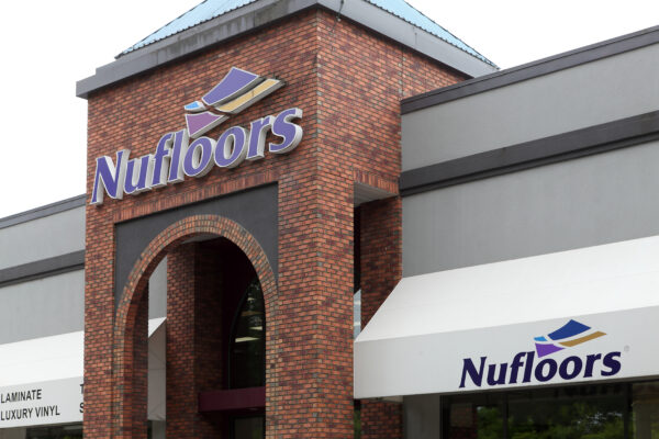 Nufloors Kelowna Storefront with sign