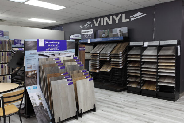 Nufloors Kelowna Store Interior Vinyl Flooring Section