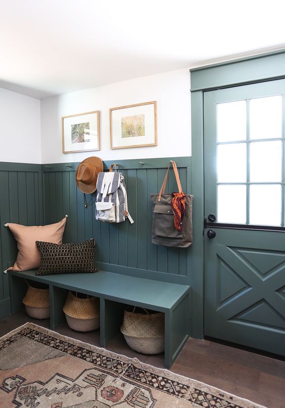 Entryway with cubbies and storage
