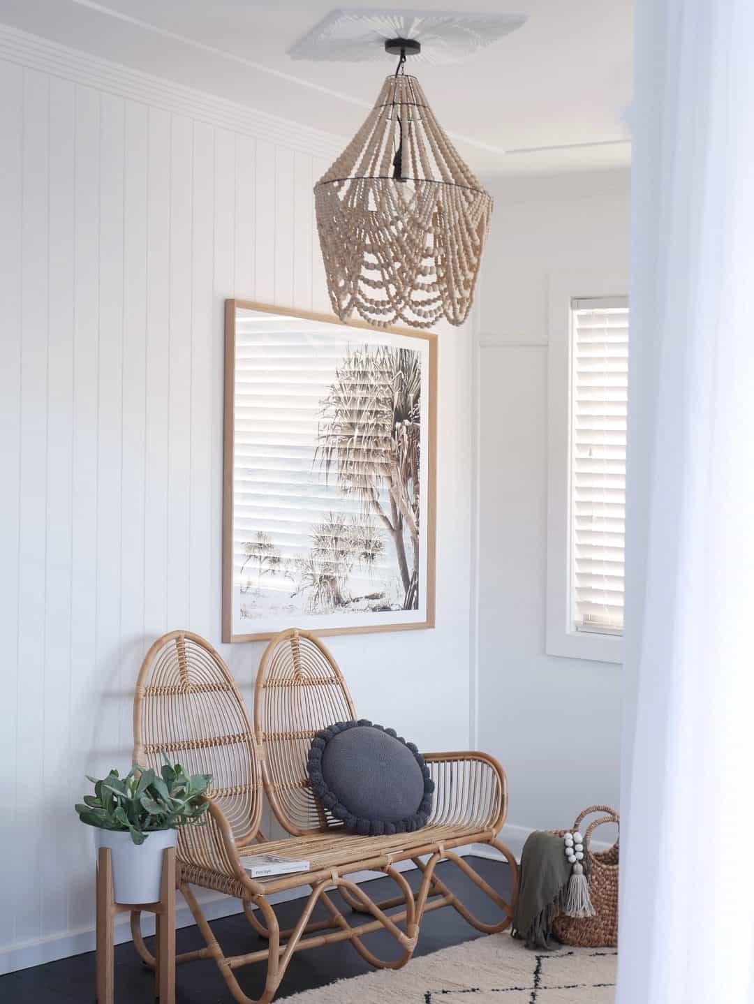 Wicker Chair and Pendant